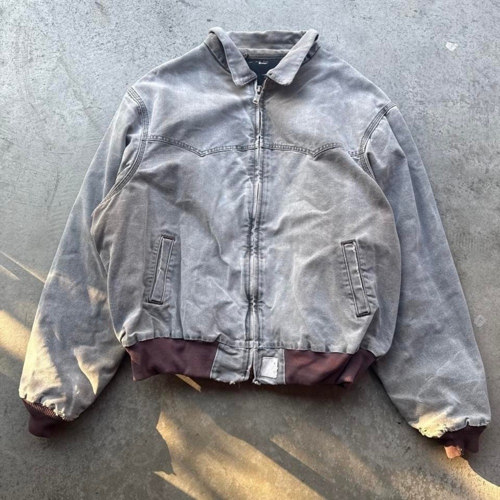 Vintage Chestnut Carhartt Santa Fe Canvas Workwear Jacket Skate J14 Faded 90s